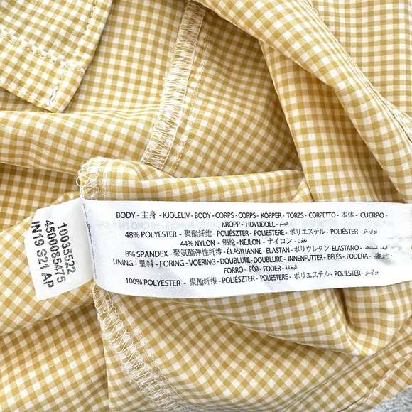 Ariat TEK Button-Up Shirt - Women’s XL -Yellow Gingham Check Vented Back Western - Picture 9 of 16